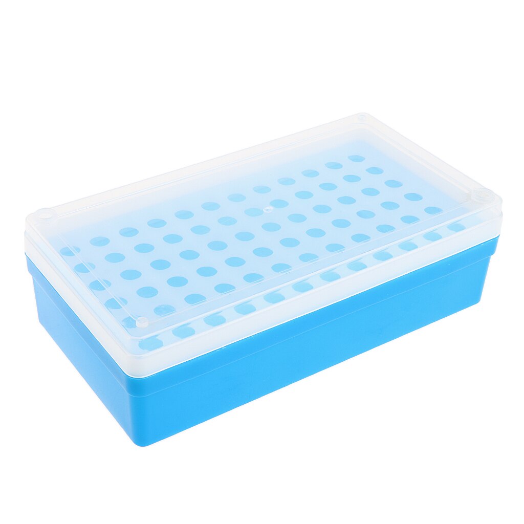 Support for Centrifugal Tube Portable Test Tube Box 72 Sockets Rack Blue Rack