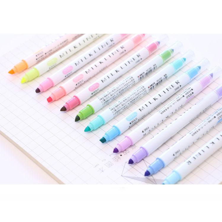 Adeeing 12 Pcs Double Head Nite Writer Pen Marking Pen School Office Supplies double head Nite Writer Pen QCKr57