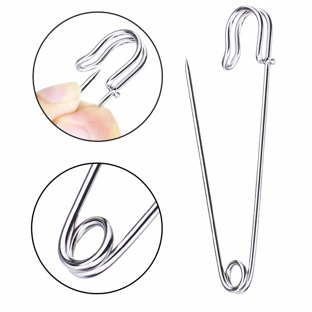 20pcs Extra Large Safety Pins,Giant Strong Safety Pin Metal Heavy Duty Blanket Pins for Jewelry Crafts,for Blankets, Skirts