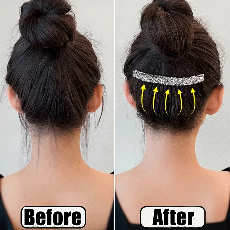 Peines de inserción de cristal para mujeres y niñas, Clips fijos para el cabello roto, organizador de Cabeza trasera, accesorios coreanos para el cabello, Clip para el cabello, peine para flequillo