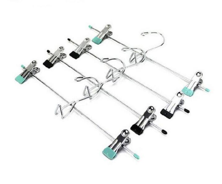 10 stks/partij plastic dompelen ijzer broek rack broek klem broek hanger rack clips outdoor luchten ondersteuning wassen levert