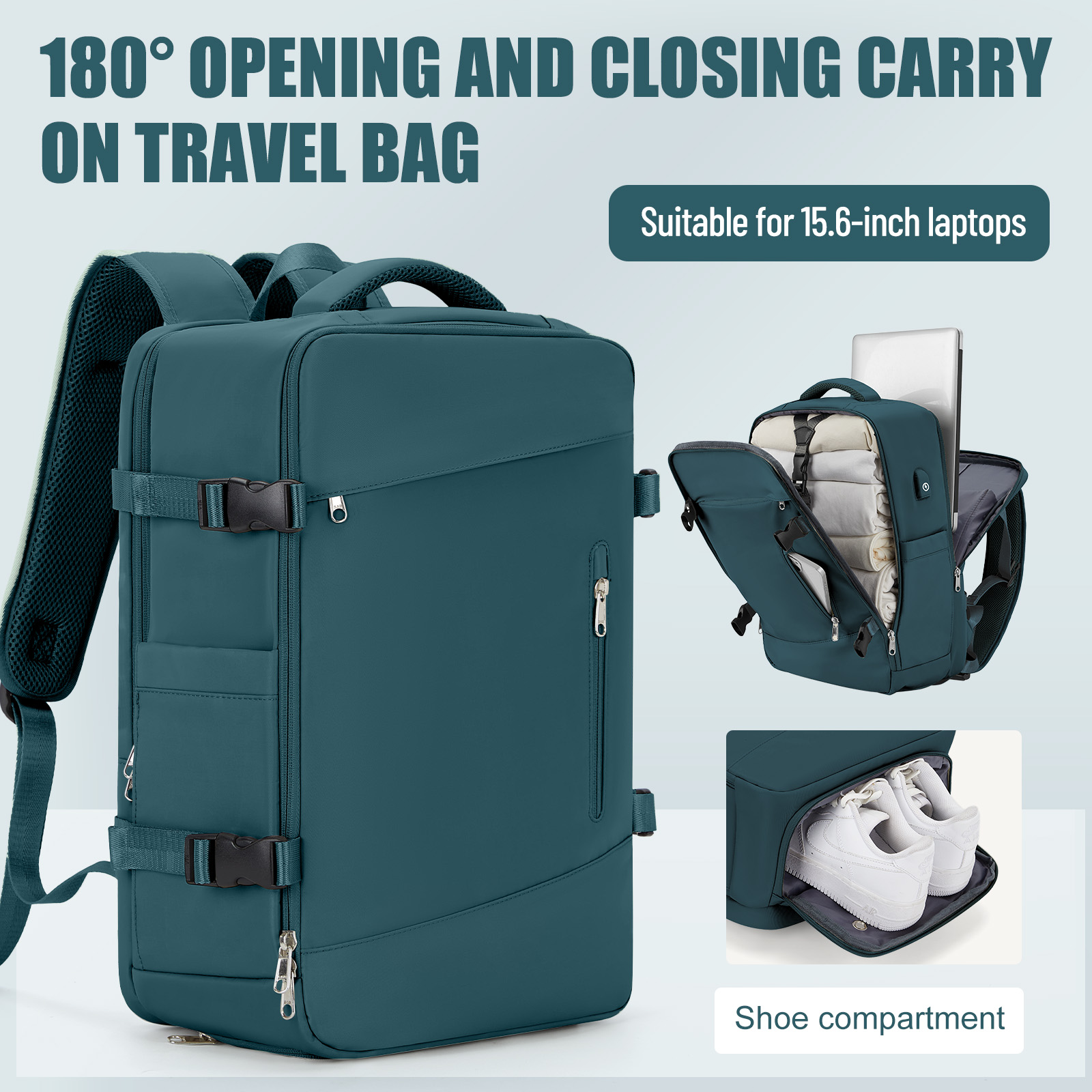 Beste Handbagage Rugzak Vlucht Goedgekeurd, Reis Rugzak Cabine Vliegtuig 40X30X15, Grote Reis Rugzak Voor Vrouwen Mannen: Army Green