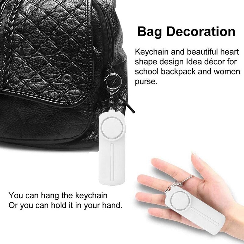 Personal Alarm Keychain 130DB Warning Device with LED Lights Alarm Suitable for Ladies,Men,Children,Seniors and Joggers