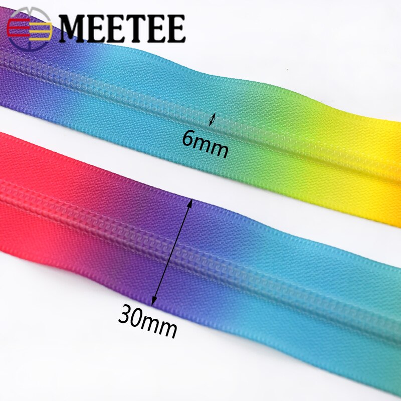 4/8Meter 5 # Gedrukt Plastic Nylon Ritsen Voor Naaien Handtas Reistas Rits Reparatie Diy Jas Kleding kledingstuk Accessoires