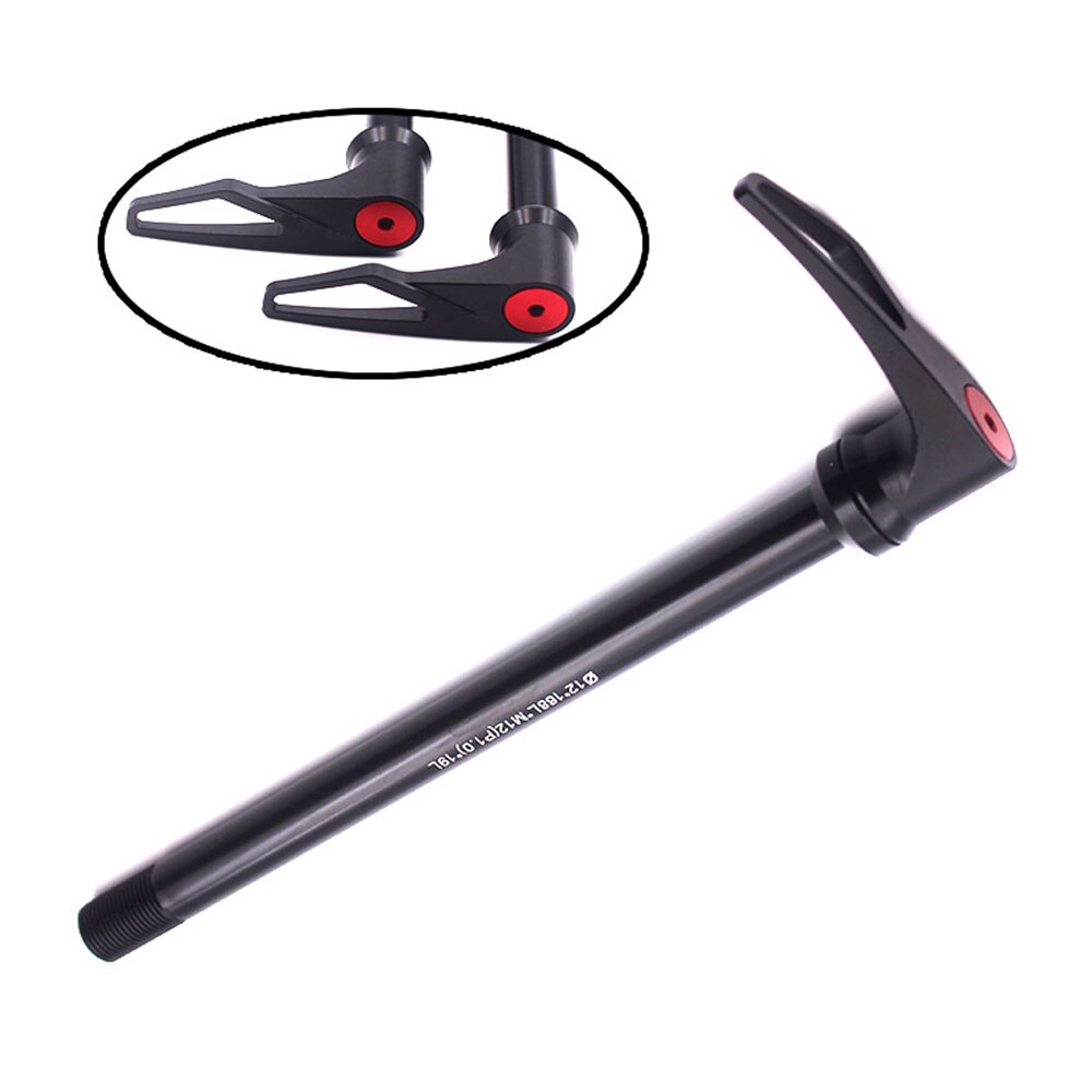 Black Thru Axle Metal Cycling Component 142x12MM Mountain Bike Bicycle 142 x 12 Rear Wheel Skewers QR Bicycle Accessories Parts