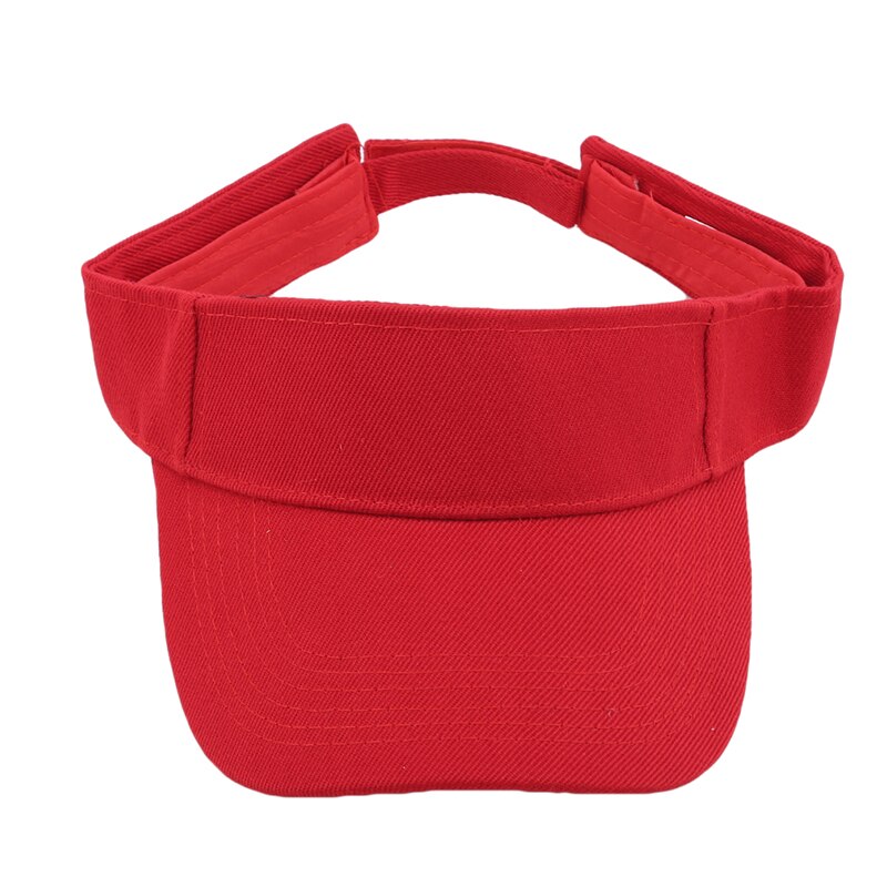 Gorra de tenis visera para deportes para hombre y mujer gorras de béisbol para playa para correr 6 gorras de Golf de Color sólido al por mayor: Red