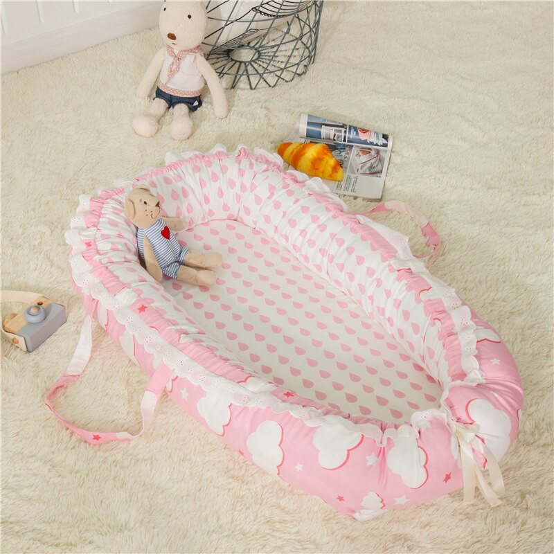 85*50cm Babynest Bett Tragbare Krippe Reise Bett Kleinkind Kleinkind Baumwolle Krippe Wiege Für Neugeborene Baby Kindergarten Tragetasche co Schläfer Bett: 11