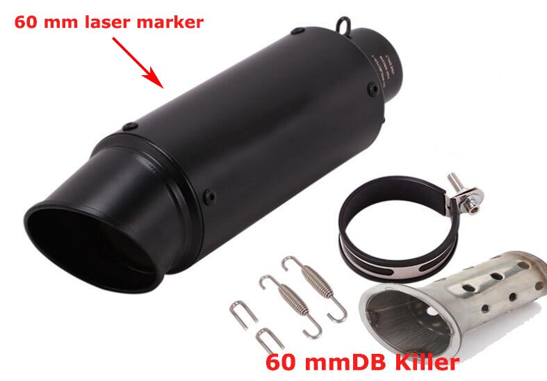 38mm bis 60mm motorrad auspuffrohr mit DB mörder Schwarz Auspuffrohr Schalldämpfer Verbinden sterben Adapter für edelstahl stahl gp-projec: 60mm U