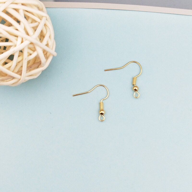 10pcs Gold & Silver Anti-Allergy Earring Hooks - DIY Jewelry Making Supplies: Gold 10pcs