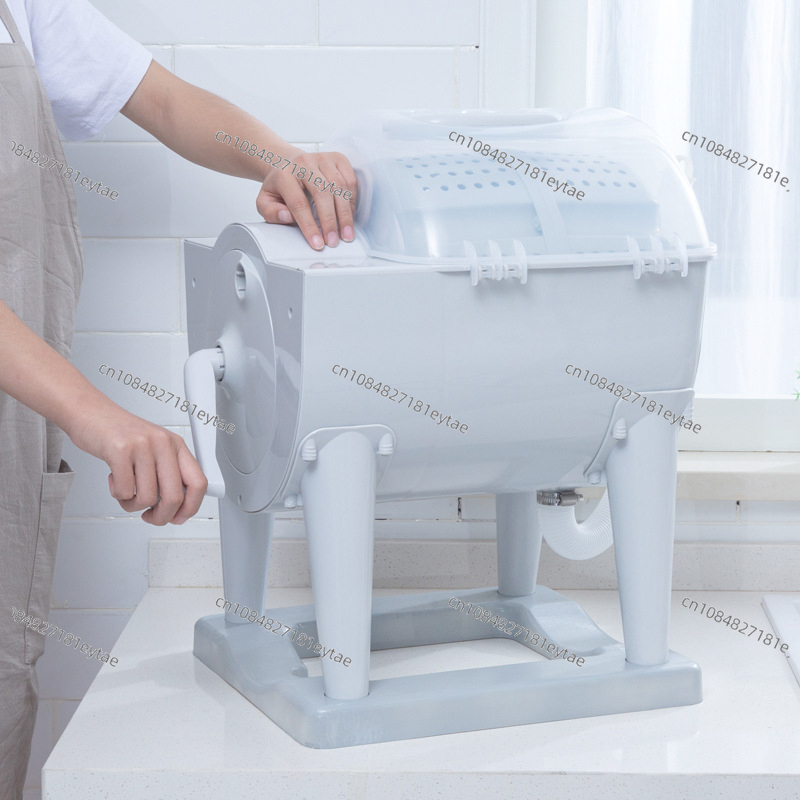 5KG Hand Drum Washing Machine & Dehydrator, Manual Wash & Dry for Student Dormitory, 0-400RPM