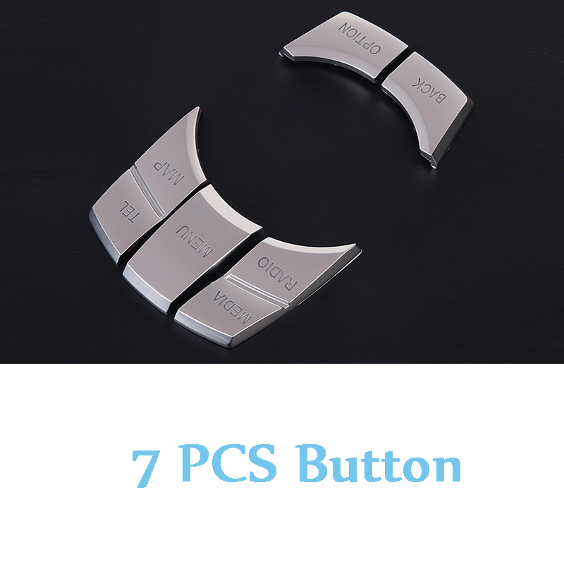 Auto Multimedia Knoppen Cover Stickers Knop Cover Voor Bmw 1 3 5 Serie X3 X5 X6 F30 F10 F25 E71 e84 E90 E70 E60 F20 E91 E92 E93: For 7 PCS Button