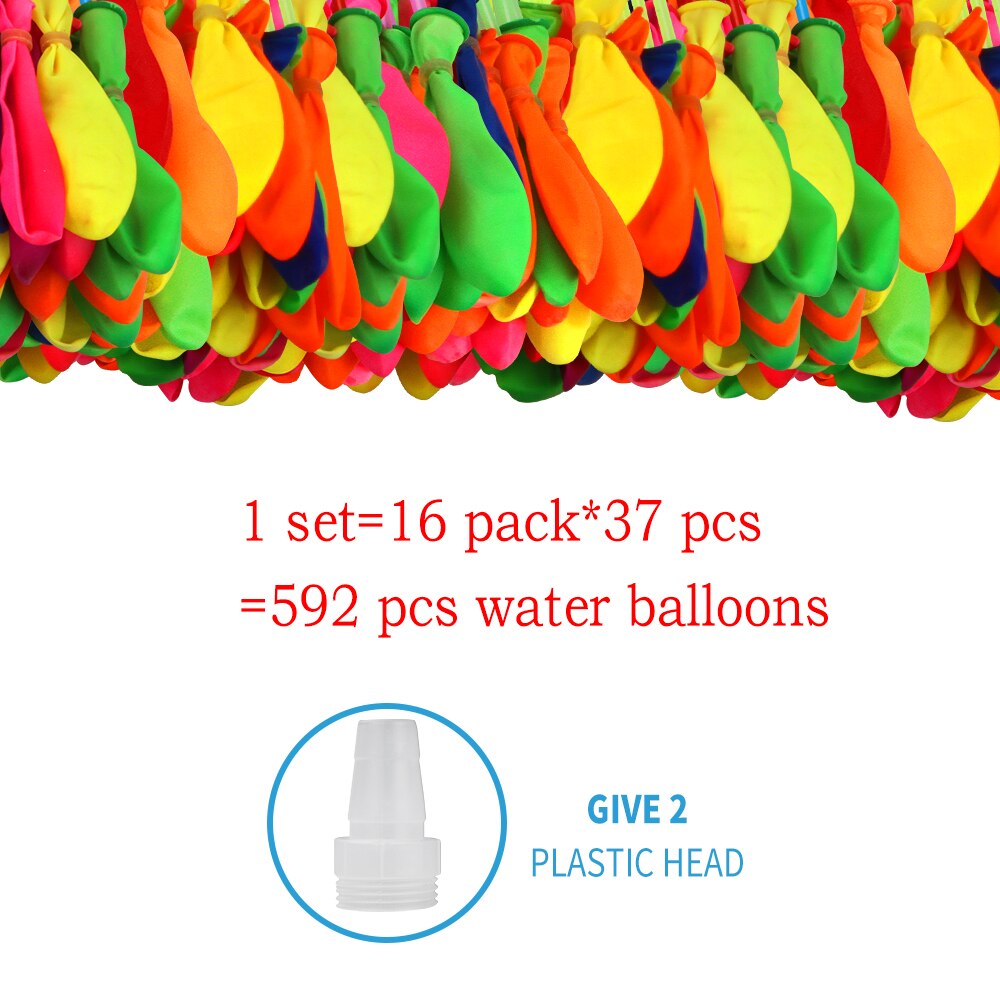 592 pcs Water Balloons Bombs Kids Toys Fight Kick Summer Beach Party Games Toys for Children: Default Title