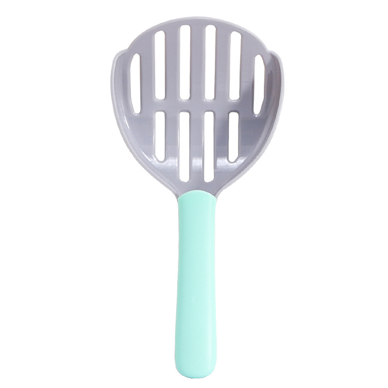 Gato do animal de estimação maca pá de maca de gato de plástico pá de maca de gato pá de excrementos de gato de estimação artefato de areia colher de areia novo: green handle