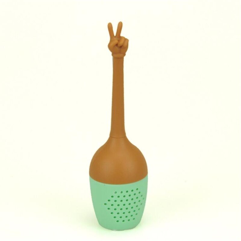 1pc svart tesil handgester tefilter silikon tesil ört krydda infusionsfilter diffusor köksredskap