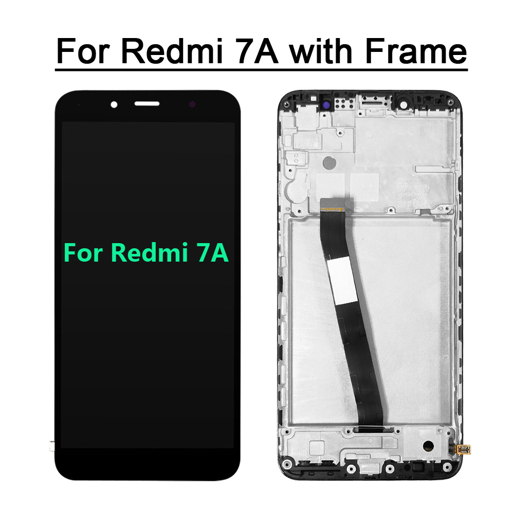 For Xiaomi Redmi 7 Redmi 7A Redmi 8 Redmi 8A LCD Display With Touch Screen Digitizer Sensor With Frame With Kits: Khaki