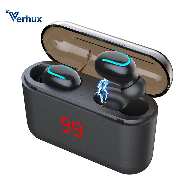 Auriculares HBQ Q32 TWS inalámbricos con Bluetooth 5,0, Auriculares deportivos manos libres, auriculares para Gaming estéreo 3D con micrófono de carga Bo