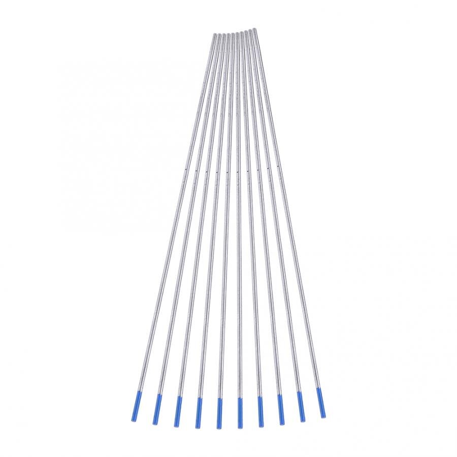 Wolfram elektrode professionelle 10 stücke Wolfram Schweißen Elektroden Lanthan Elektrode Blau Spitze 1,0/1,6/2,4mm Tungstens