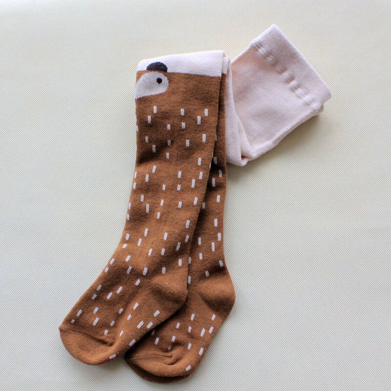 Kids Baby Meisjes Panty Dier Vos Polka Dot Zachte Katoenen Warme Gebreide Panty Anti-Slip Herfst Winter Floor Kous been Warmer