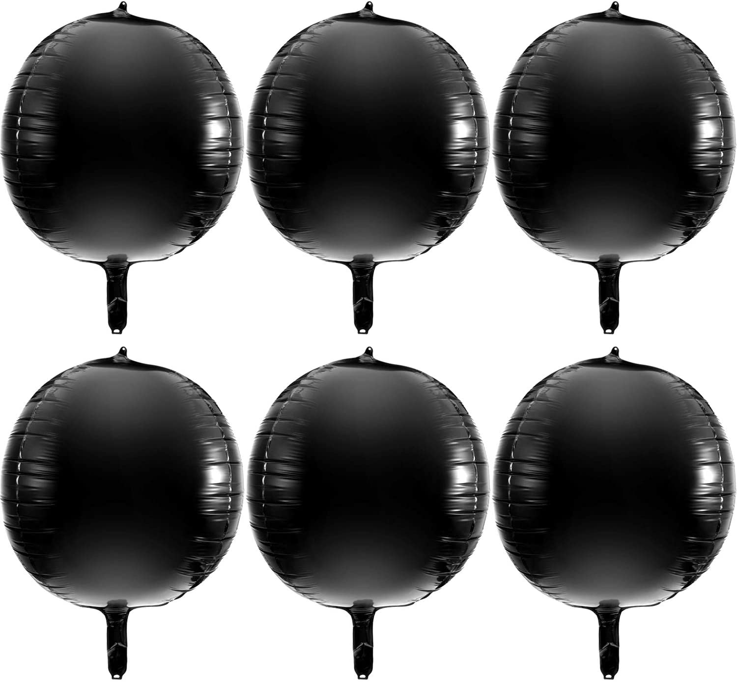 22 Inch 4D Ballonnen Grote Folie Ballonnen Bol Folie Ballonnen 4D Ronde Ballonnen Voor Verjaardag Bruiloft Baby Shower Party Decors: Black