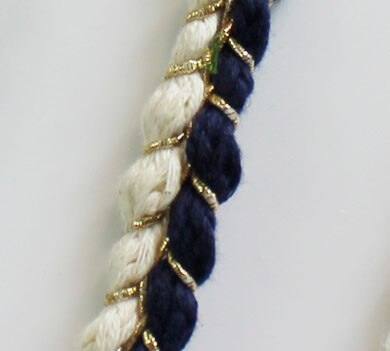6 jaardia kultainen punos köysi 1.5cm puuvillasekoitettu köysi kierretty puuvillanarut takin koristelu askartelu köydet ompelutarvike: Laivasto