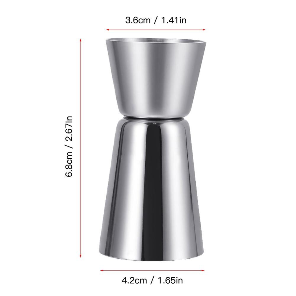 15/30ML Double Sided Cocktail Liquor Stainless Steel Measuring Cup 0.5oz/1oz Bartender Drink Mixer Jigger Shot Bar Measure 30P