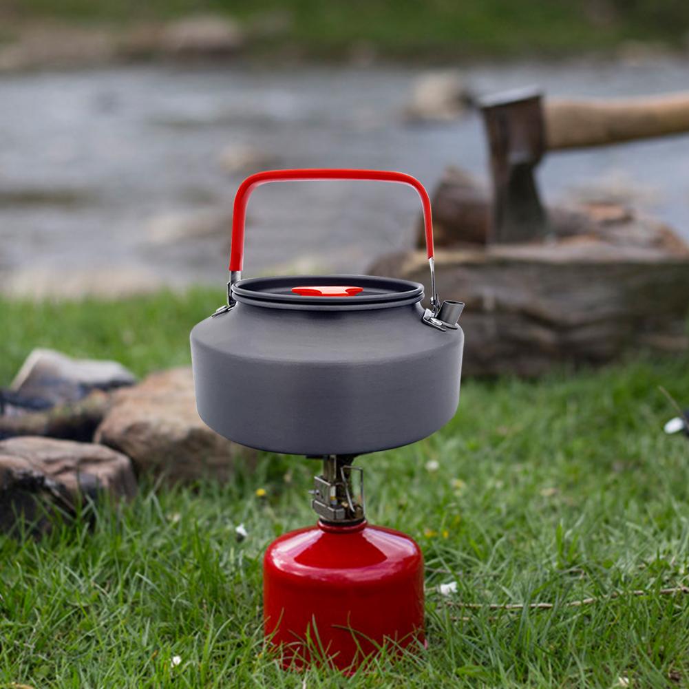 Draagbare Camping Kook Waterkoker Aluminium Outdoor Theepot Waterkoker Pot Koffie Pot Picknick Servies 0.8/1.1/1.2/1.6L