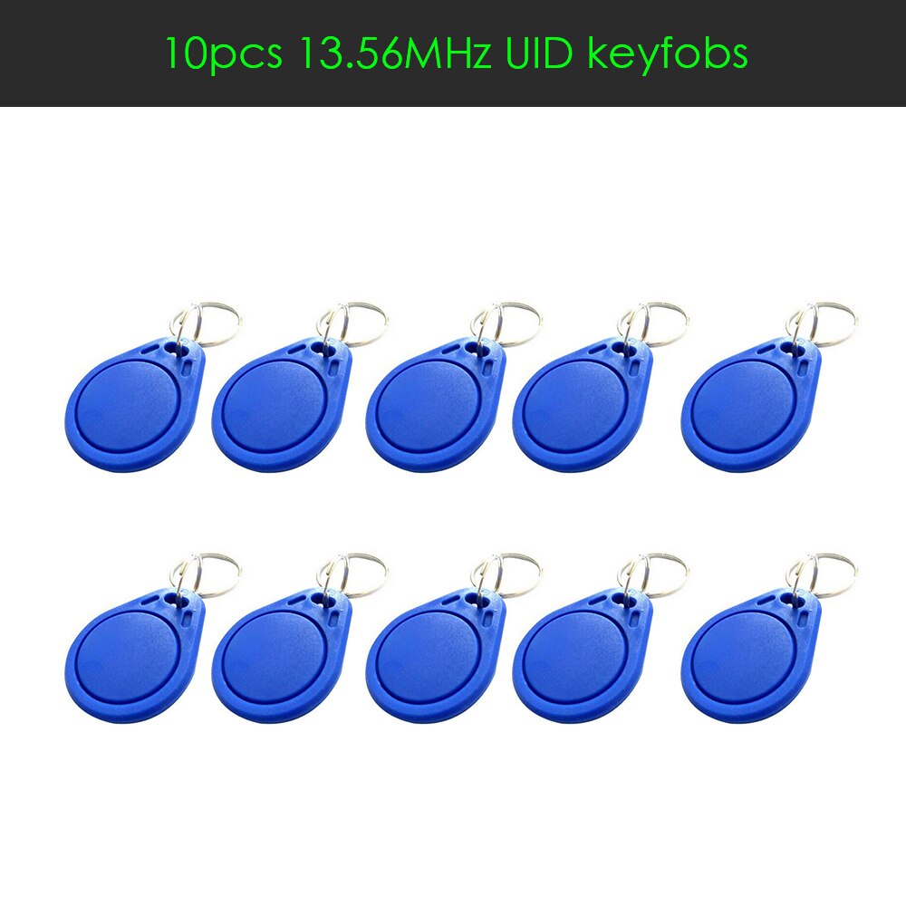 dual-frequency 125KHZ 13.56MHZ NFC PM5 IC/ID Duplicator RFID Reader Full Writer Decoding Function Card Copier: 10 PCS UID