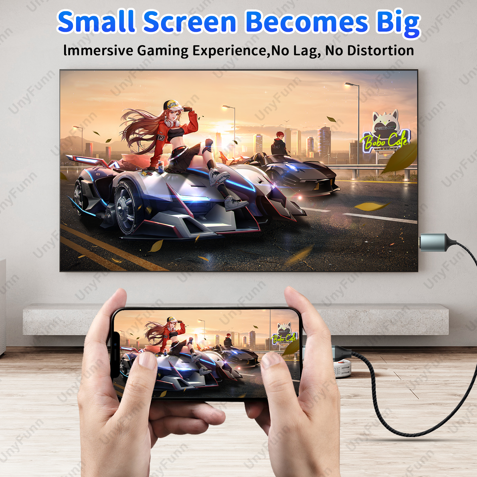 Blitz-zu-HDTV-Kabel mit Ladung-HD-Video-Synchronisierungsbildschirmanschluss für iPhone auf HDTV, digitaler Adapter für TV-Projektor-Monitor