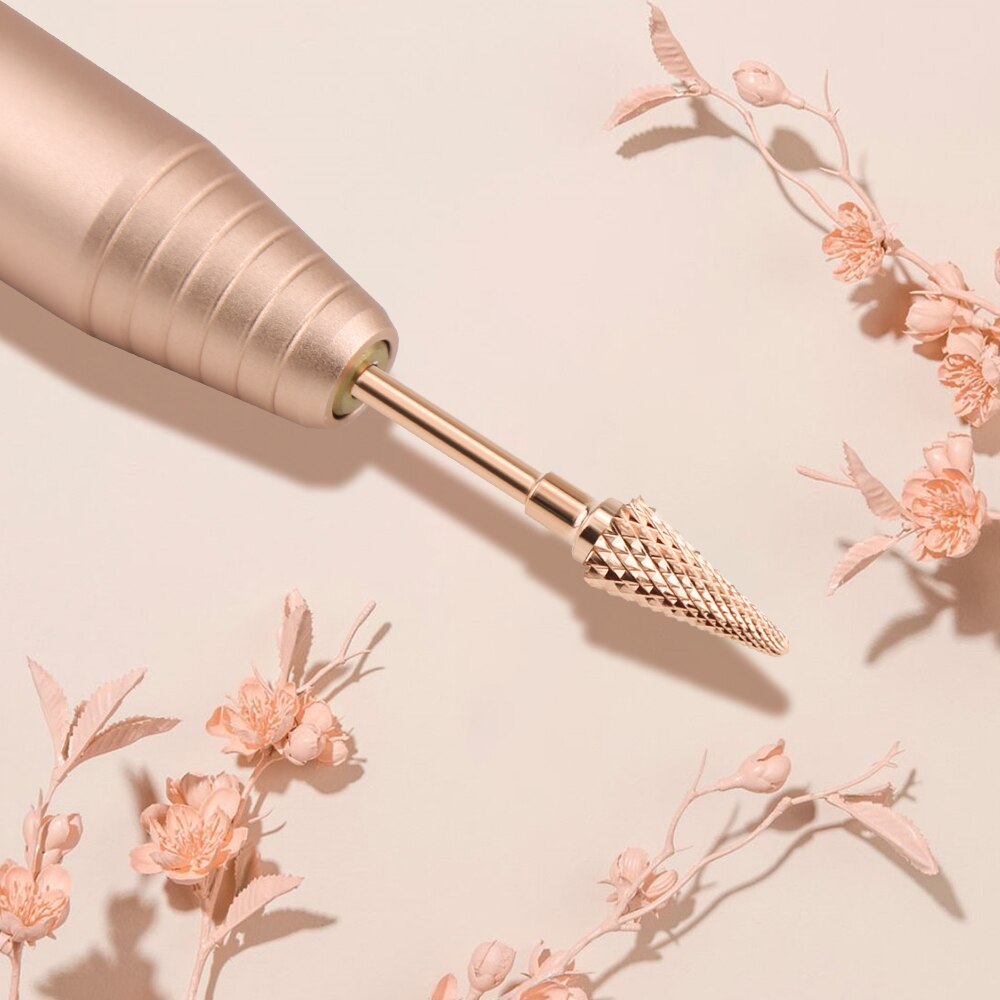 Rose Gold Carbide Nail Boor Frees Voor Manicure Machine Nail Bits Voor Elektrische Manicure Boor Frees Nail