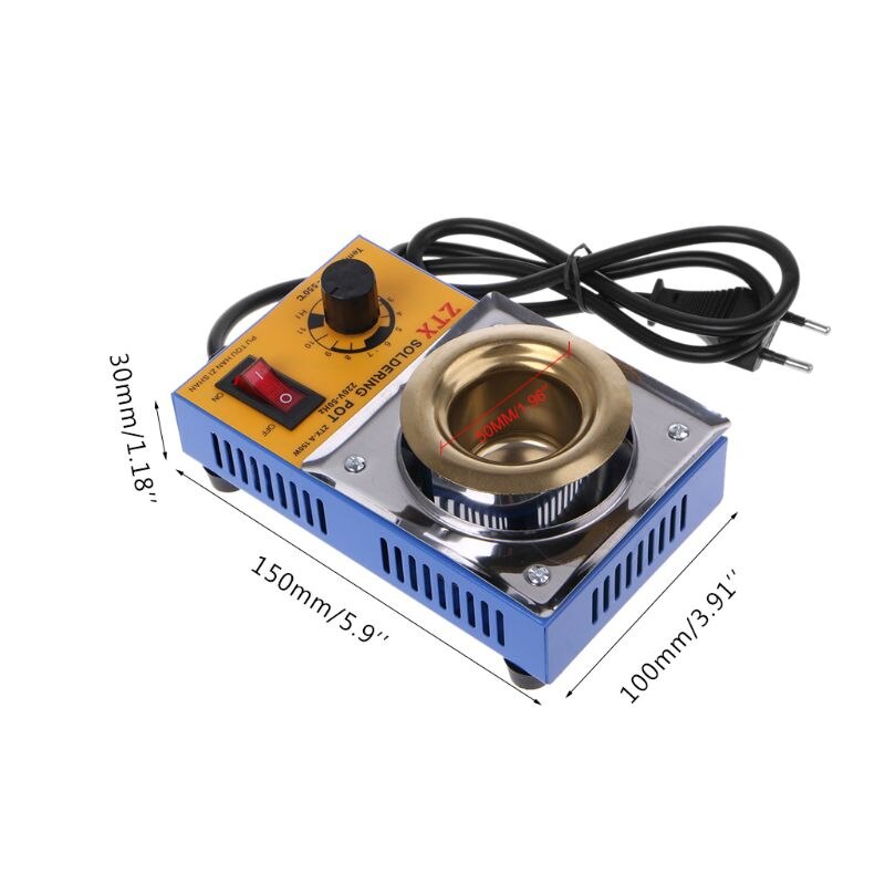 150W EU Plug Temperature Controlled Soldering Pot Melting Tin Pot Tin Cans Lead-Free AdjustableTemperature