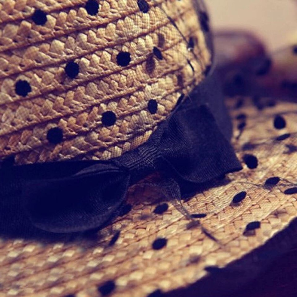 Braided Straw Bob Hat With Black Knot Trendy Sun Hat For Women Chic Summer Accessory main image 1