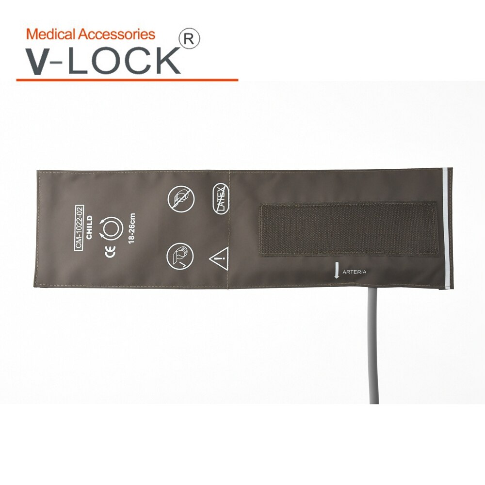 child arm blood pressure cuff with bladder Single tube imitation leather cuff