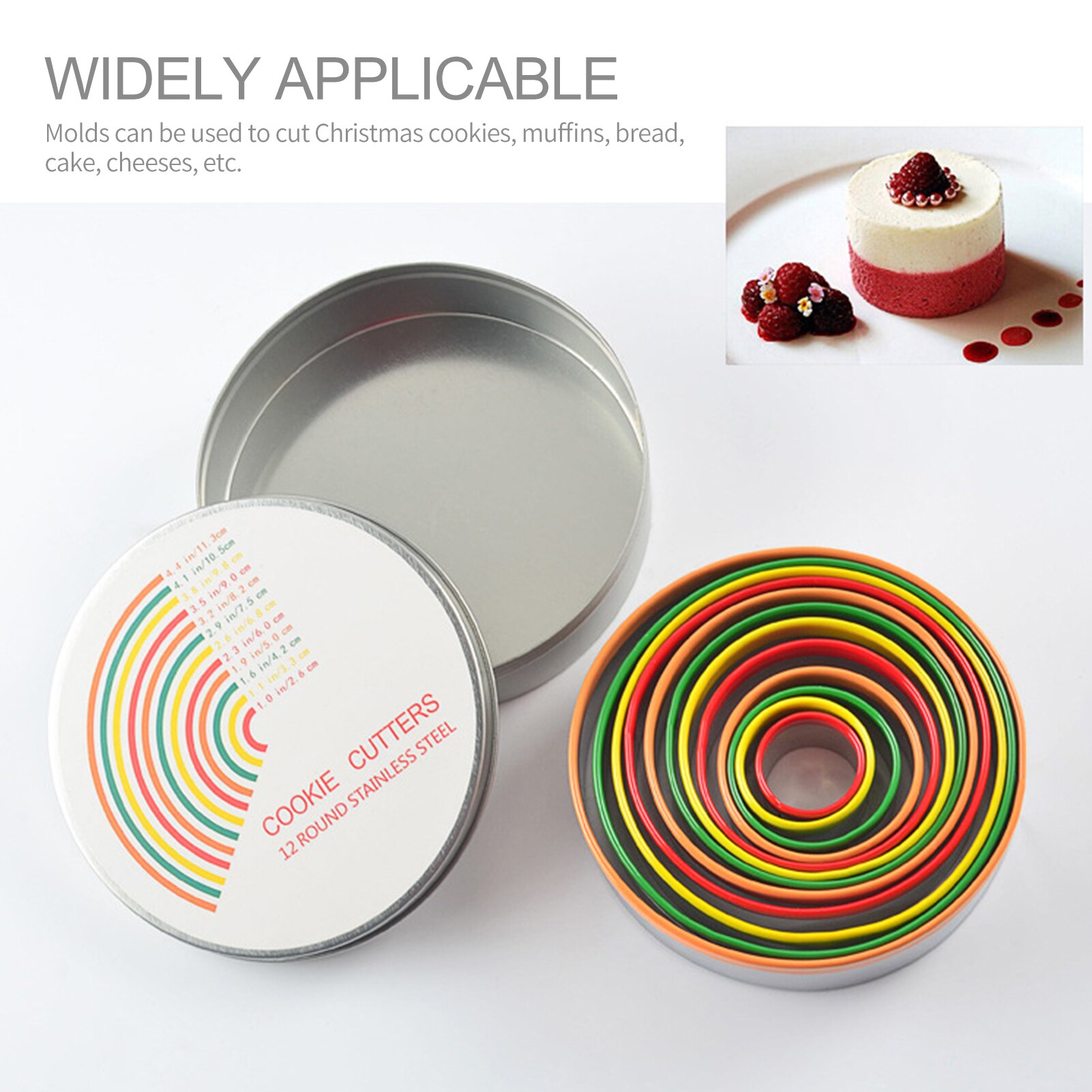 Set van 12 stuks, roestvrij staal, dumplingvorm en deegpers, empanadapers, taartpers, raviolipers, dumplings