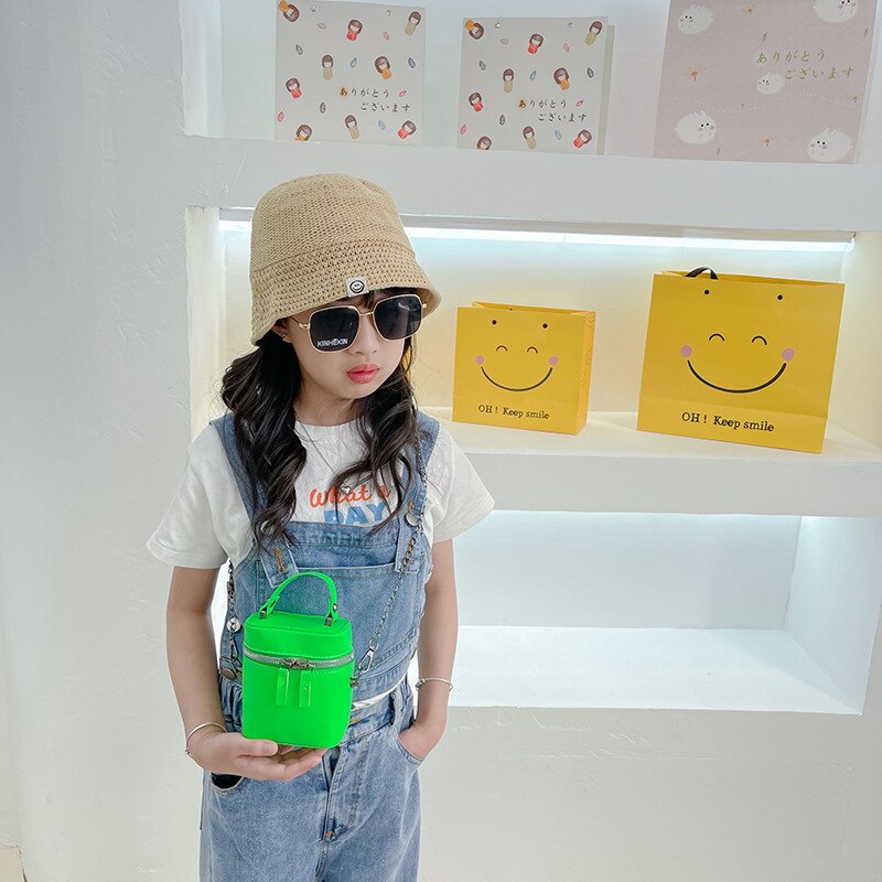 Mini bolso de mano para niños y niñas, bandolera pequeña de Color caramelo, con monedero, 2022