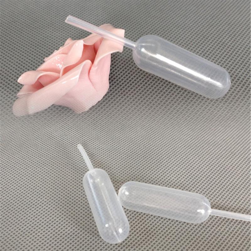 ROSENICE 4ml 120pcs Clear Plastic Jam Dropper Straw Juice Squeezed Sauce Dropper Pipettes Kitchen Measuring Tools