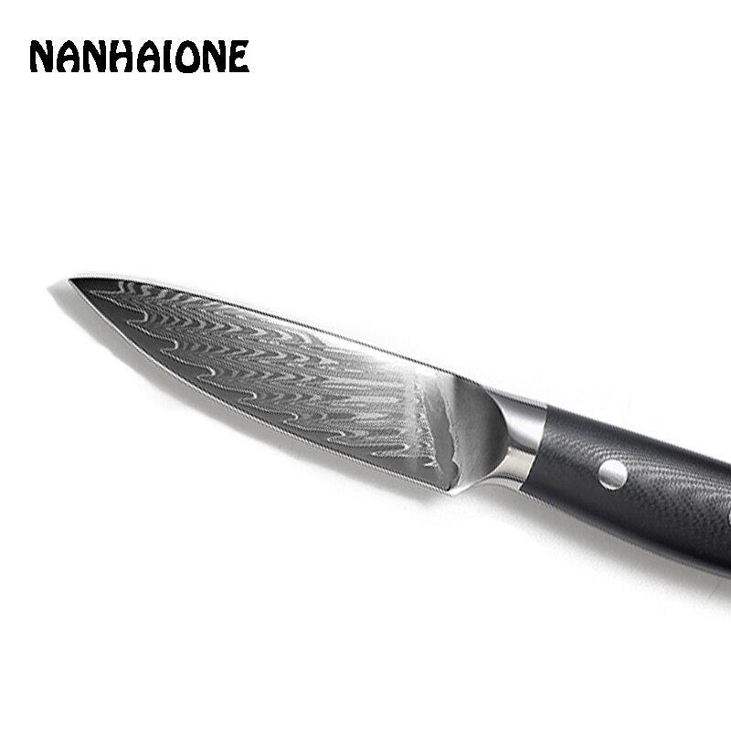 Nanhaione 3.5 tums skalknivar japansk kockkniv damaskus stål kökskniv rostfritt stål knivar kock matlagningsverktyg  cl133