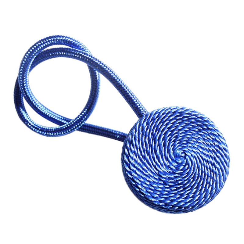Magneter til gardinholder fangster gardin tilbehør tieback europa stil kort flettet rund magnet magnetisk: Mørkeblå
