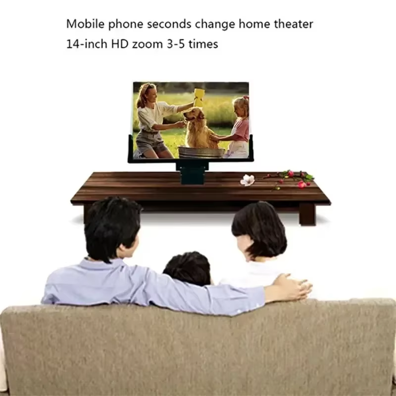 Amplificateur d'écran de téléphone portable pliable 3D haute définition, amplificateur de film TV paysager, écran d'affichage de 14 pouces, support de téléphone