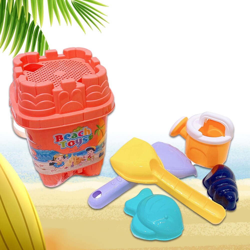 5 stk børnespand sprinklerform lade som spil sommer strand vand sand lege legetøjssæt