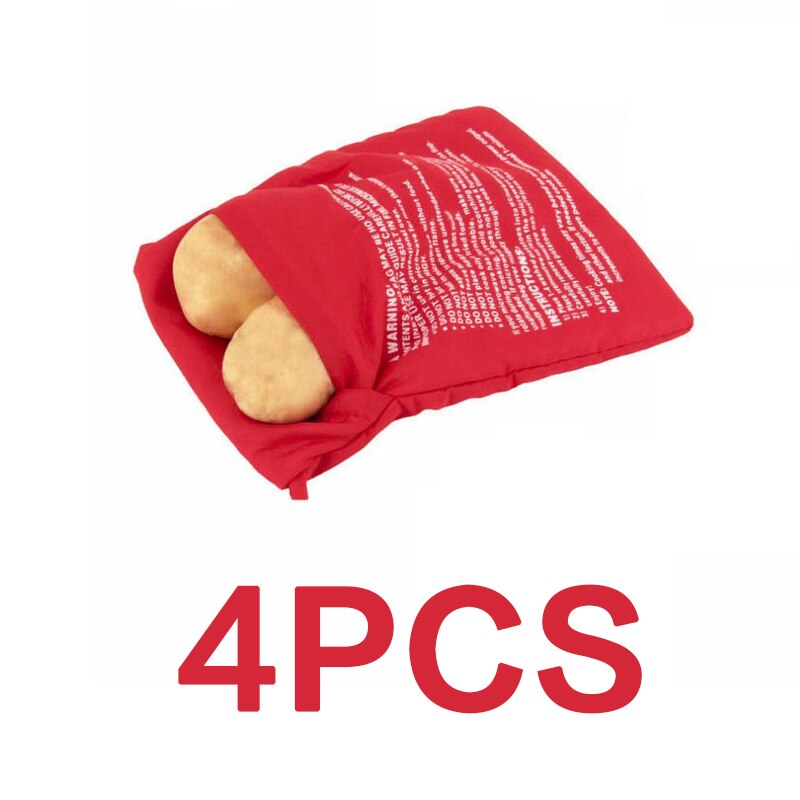 4 szt. Kuchenka mikrofalowa pieczona torba na ziemniaki łatwa robić gotowania torba parowa na szybko pieczone ziemniaki przybory i akcesoria kuchenne