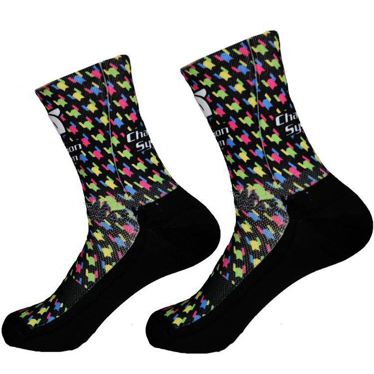 Pro team men women 3D printin cycling socks MTB bike socks Breathable Road Bicycle Sock Outdoor Sports Socks: B style