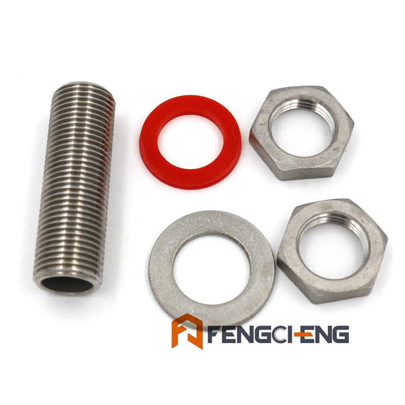 Variabel längd wedless skott , 1/2 "nps  x 2.5 " nippel, vattenkokare/kylar skott,