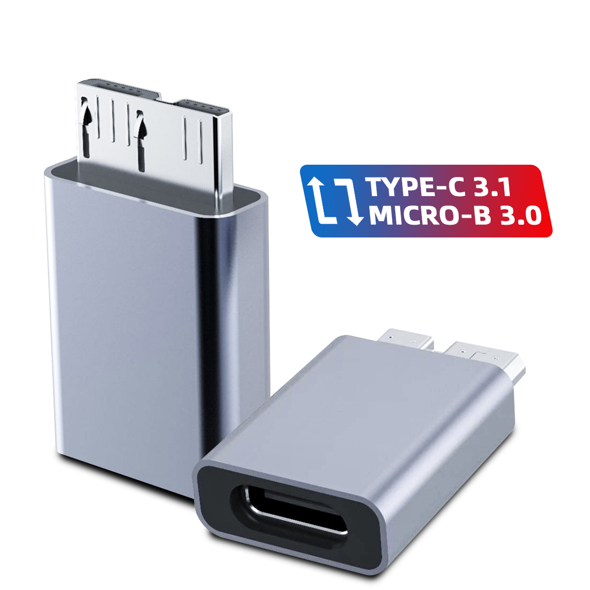 Anmone Micro B USB C 3.0 Stecker auf Typ C Buchse Adapter Typ-C USB3.0 Micro B Stecker für externe Festplatte Festplatte HDD Kabel