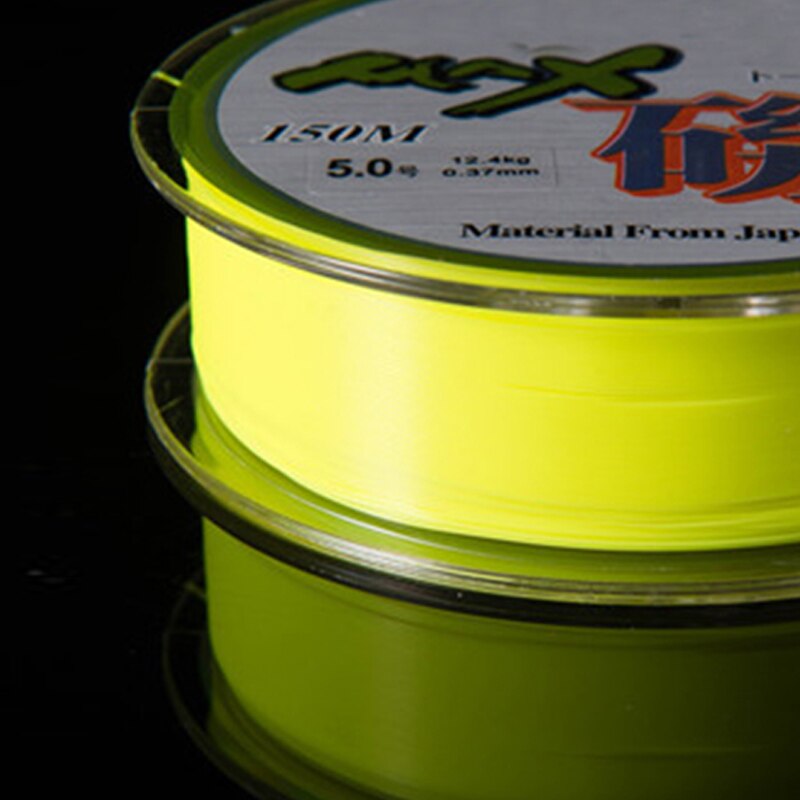 150m nylon vislijn halfdrijvende waterige vislijn fluorescerend geel duurzaam oceaan rots strand vislijn  o30