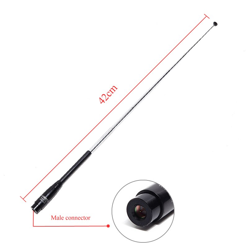 Uitschuifbare Telescopische 42cm Antenne VHF UHF Dual Band Handheld Antenne GPS Garmin Astro 220 320 430 Alpha 50 100