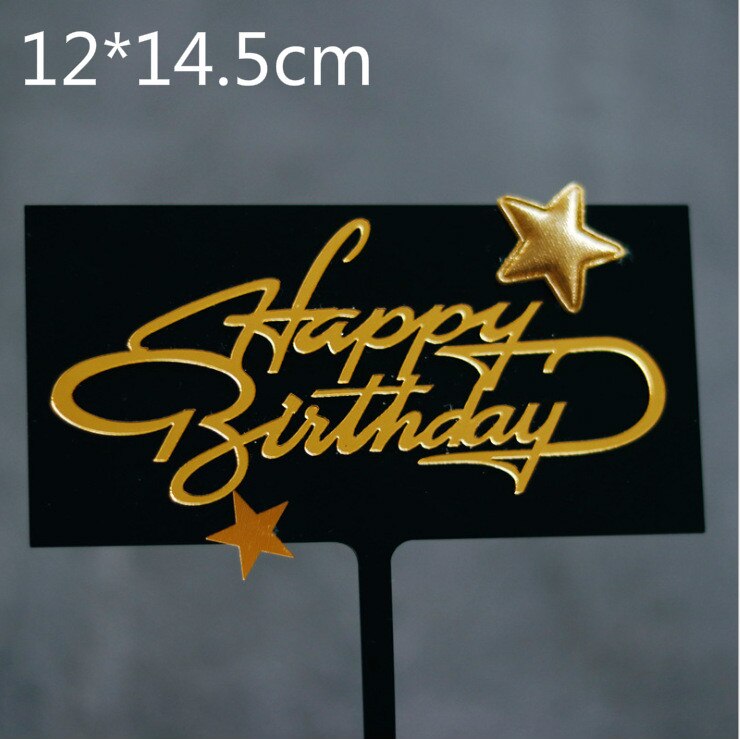 Happy Birthday Cake Topper Prince Princess Party Favors Decoration Supplies Baby Shower Decorations Cake Decorating Tools: F