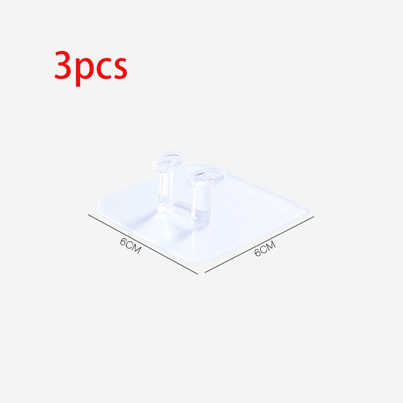 Power Plug Socket Hook Rack Holder Hanger Office Home Wall Decor: 3pcs
