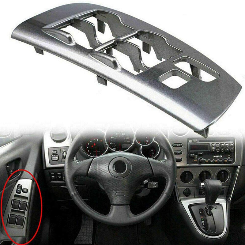 Switch Panel Power Window Switch Bezel Driver Side Left LH Silver for Toyota (Corolla Matrix) and Pontiac Vibe 2003 74232-0: Default Title