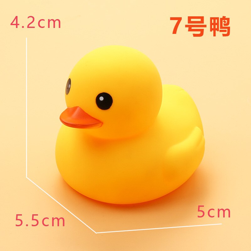 5pc BabyToy Bad Ente Gelbe Ente Lustige Mädchen Junge Kinder Strand Schwimmen Kawaii Nette Wasser Float Gummi Badewanne spielzeug für Kinder: 5pcs NO7