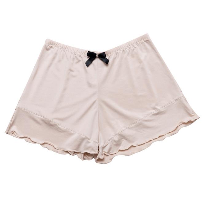 Søde sikkerhedsshorts bukser kvinder under nederdel kjole høj elasticitet sikkerheds blondebukser løse sikkerhedsshorts kvindelige shorts i stor størrelse: Beige